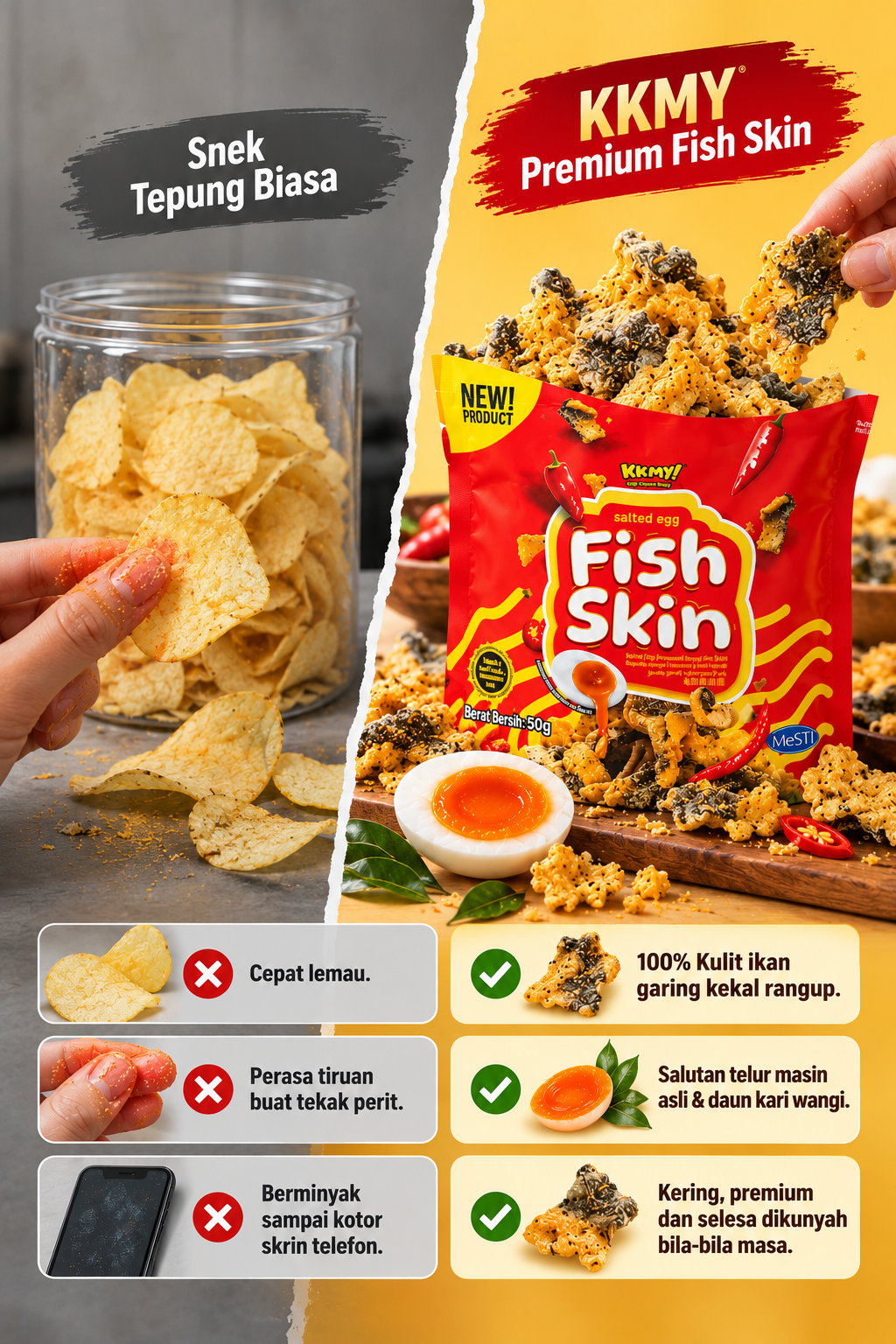 Fish Skin Salted Egg rangup
