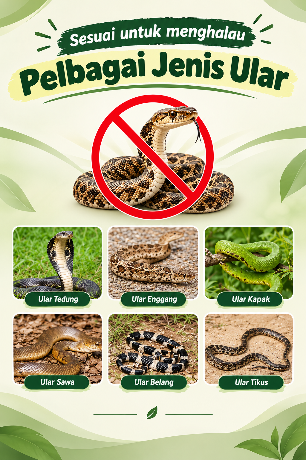 Sesuai untuk menghalau semua jenis ular